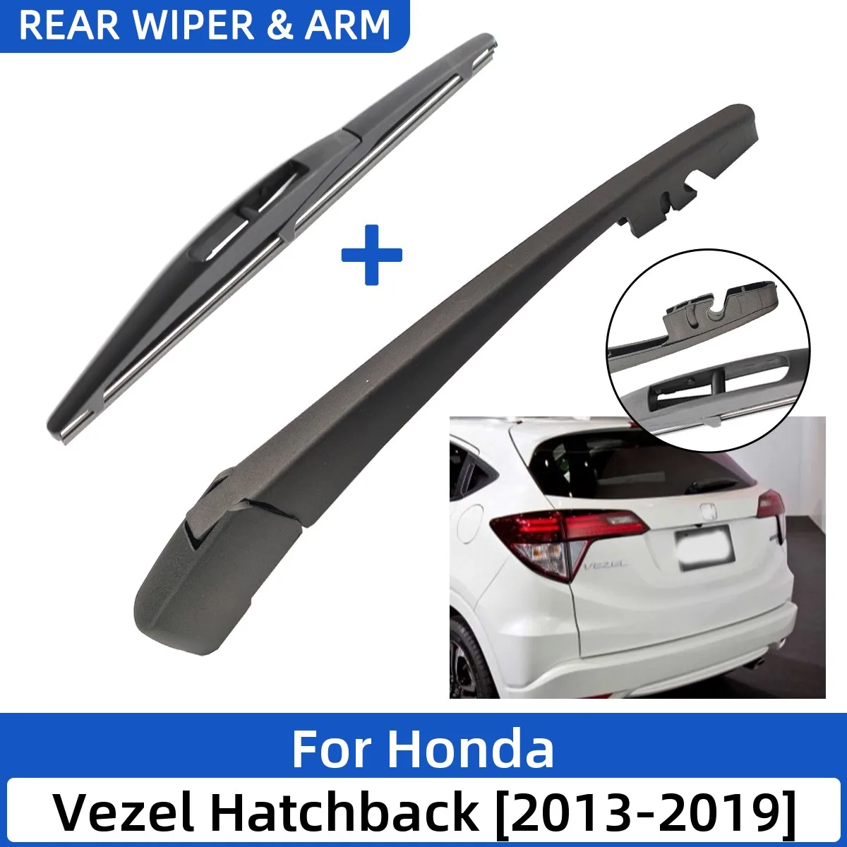 

2 шт., ветрозащитная щетка для задних дверей Honda Vezel Hatchback 2013-2019