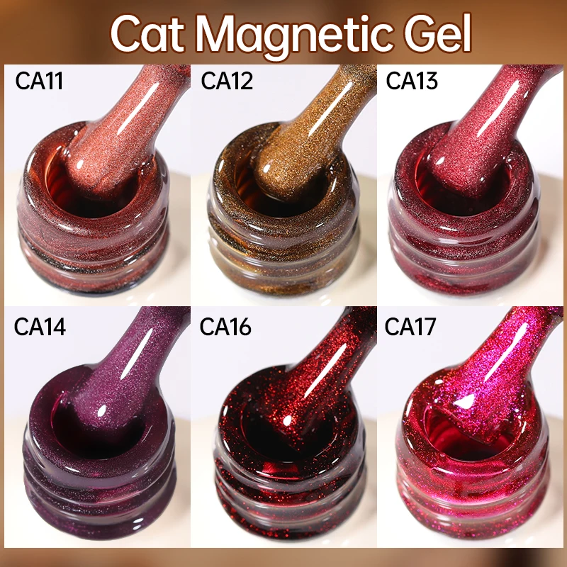 15ml Cat Magnetic Gel Nail Polish 30 Colors Semi Permanent Magnetic Gel UV/LED Soak Off Painting Vanrish Design