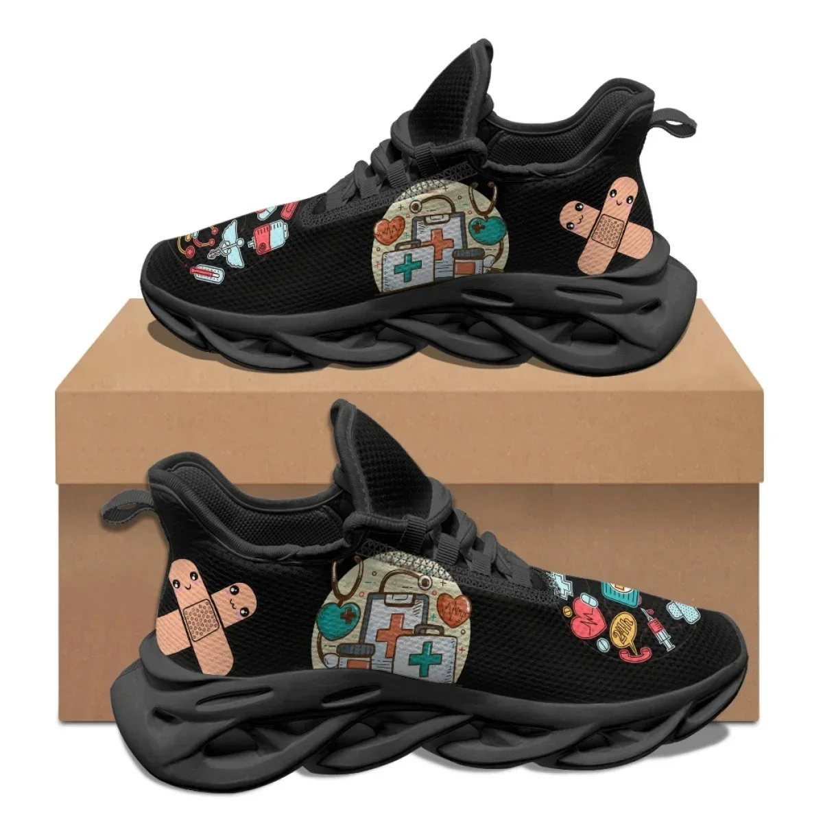 New Women's Breathable Mesh Shoes Medical Care Fashion Sneakers Female Non-Slip Big Size Soft Flats Shoes Travel Outdoor Walking