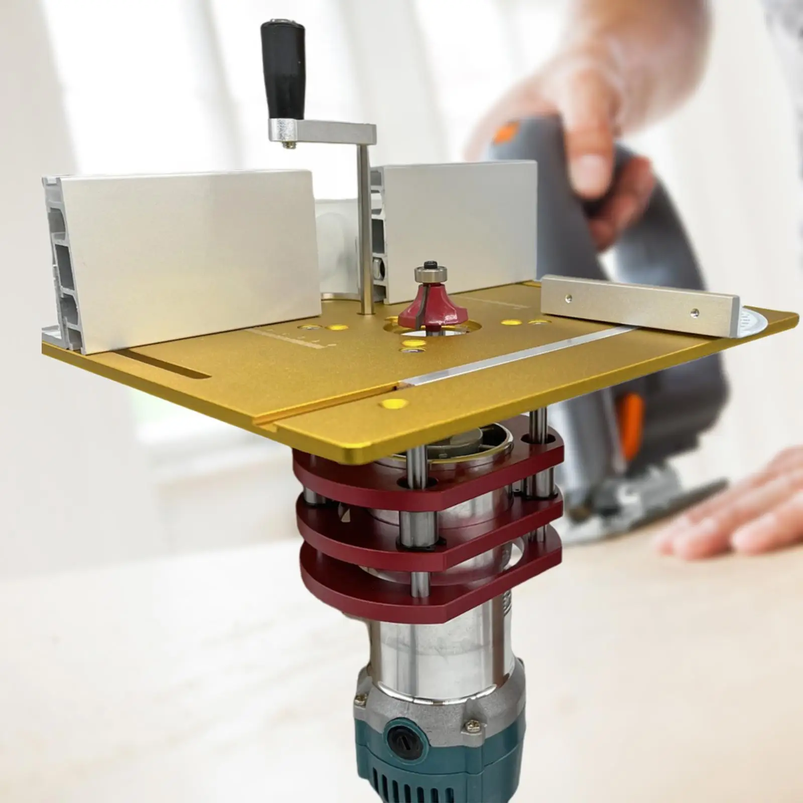 Precision Router Lift Table for Table Saw Carpentry Tool Wood Router Trimmer Precision Router Lift Table for Table Saw Carpentry Tool Wood Router Trimmer