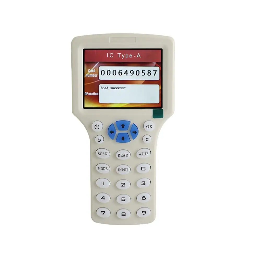 Lector de tarjetas inteligentes NFC de 10 frecuencias, duplicador de 125Khz, 13,56 MHz, copiadora RFID, lector de de decodificación de cifrado USB, replicador de llaves