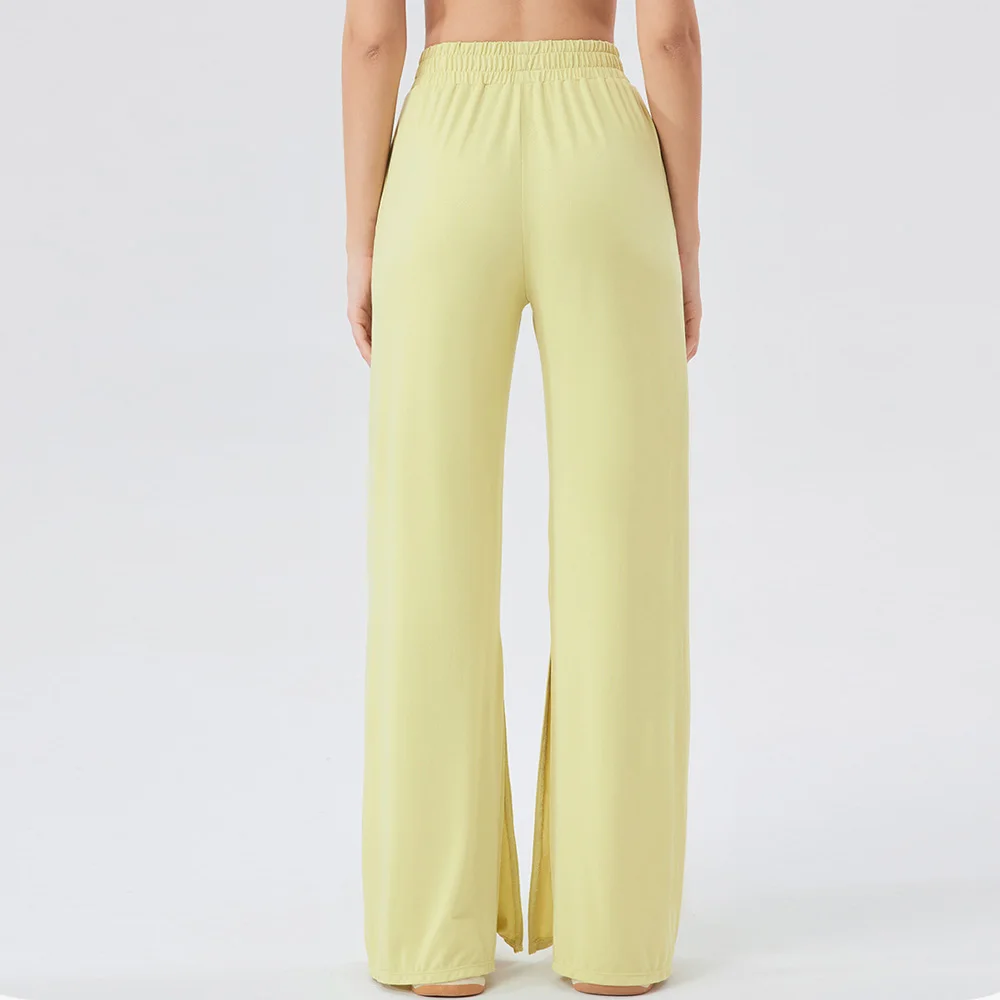 Women's high waist ballet pants gym running classical dance fitness loose wide leg yoga pants female straight harem trousers