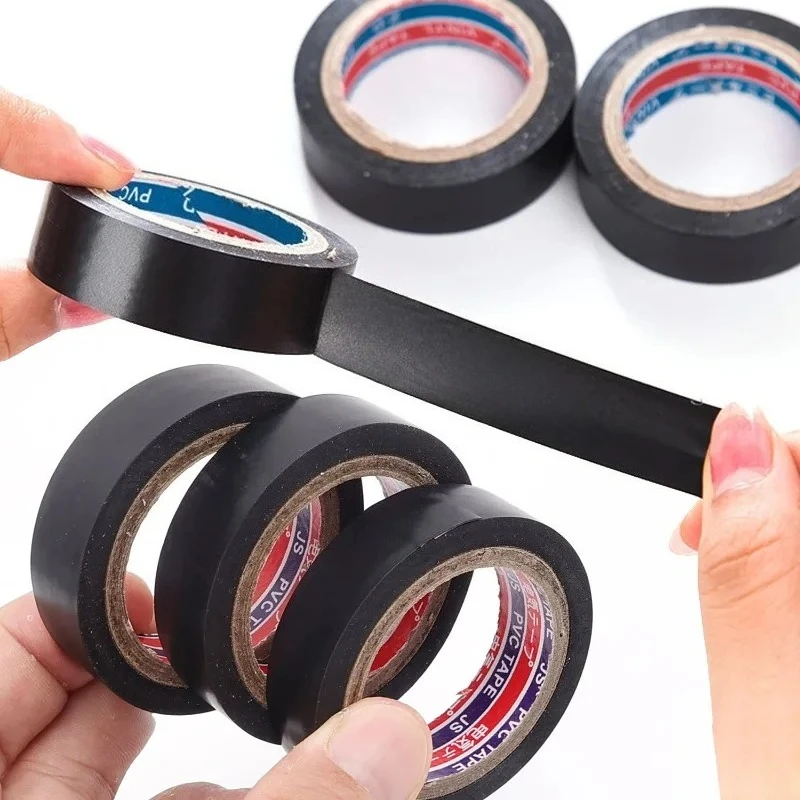 Schwarzes elektrisch isolierendes PVC-Klebeband, hitzebeständiges, selbstklebendes elektrisches Drahtschutzband für elektrische Sicherheit – Detail 10
