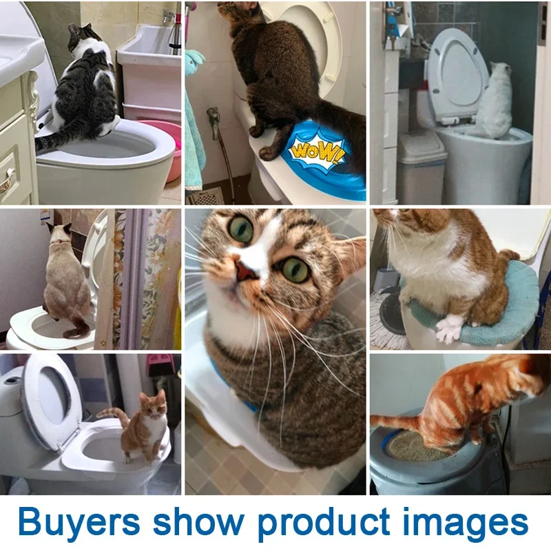 Pet Cat training Toilet Seat Pet Plastic litter Box Tray Kit Professional Trainer Clean Kitten Healthy Cats Human Toilet Cat Mat