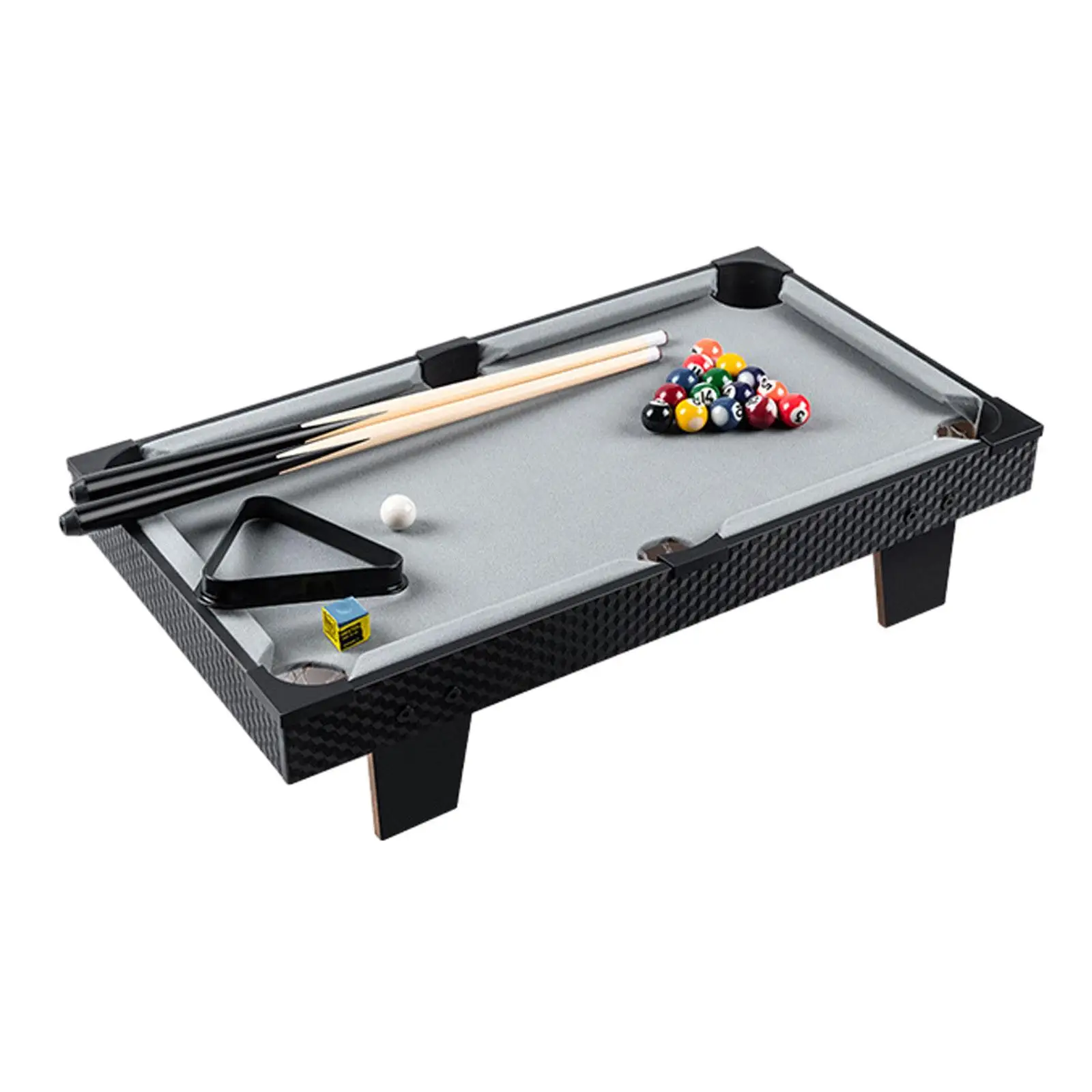 Pool Table Set Wooden Leisure Tabletop Billiards for Family Kids Adults