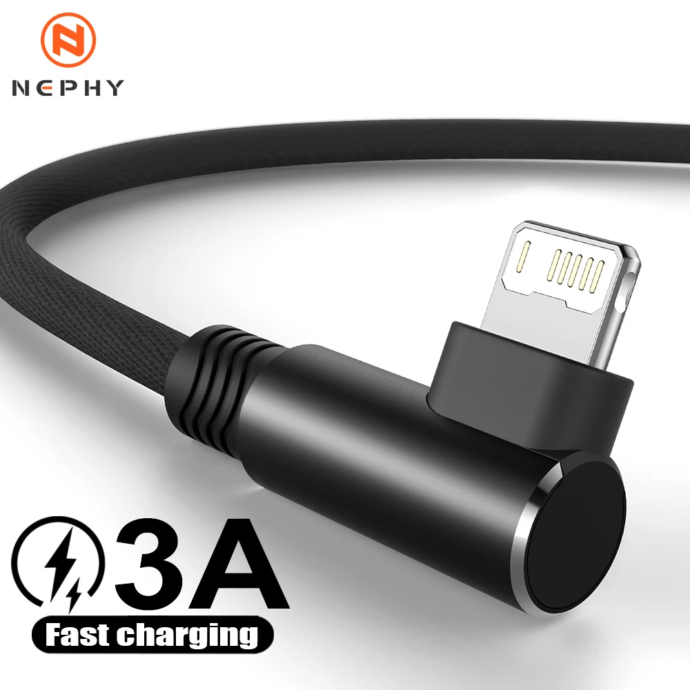 2m 3m 90 Degree Fast Charge USB Cable For iPhone 14 13 12 11