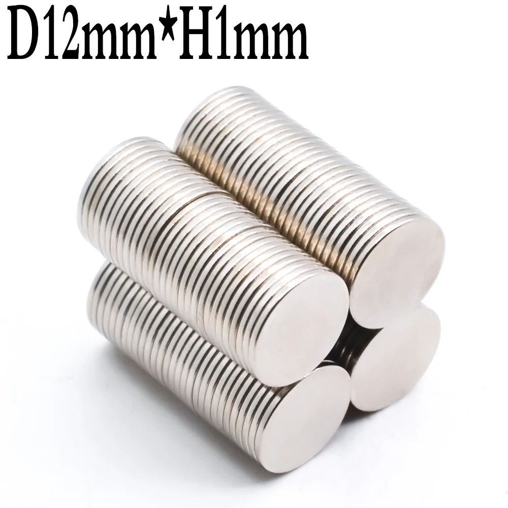 Neodymium Magnets 1mm Thick Super Strong Magnets NdFeB Neodymium Thin Small Disc Magnet Permanent N35 Dia 1/2/3/4/5/6/8/10/12/15/18/20mm