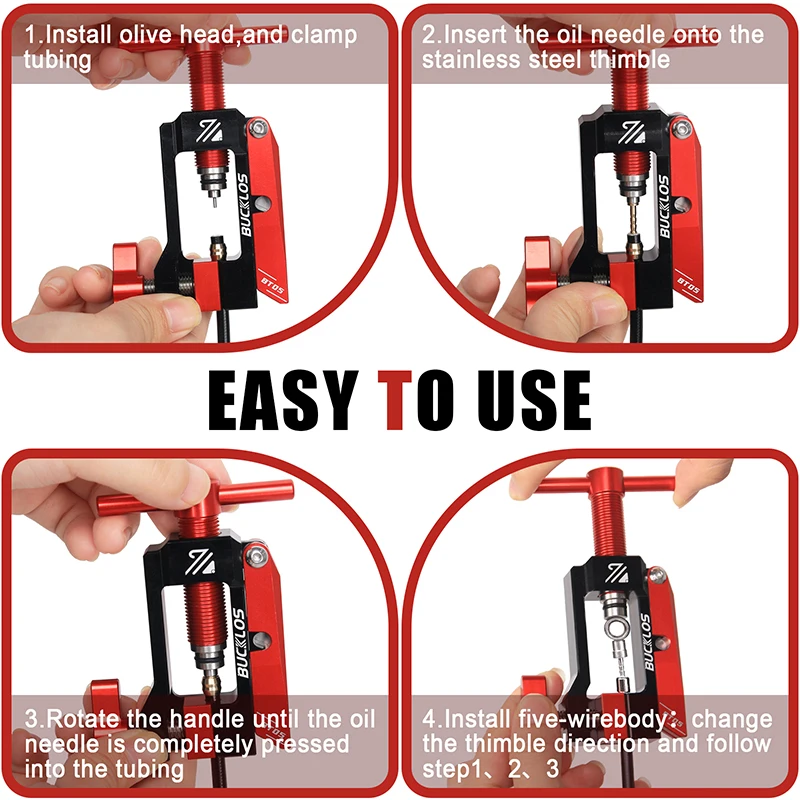 BUCKLOS 자전거 유압 디스크 브레이크 오일 바늘 도구 드라이버 호스 커터 케이블 펜치 올리브 커넥터 삽입 BH59 BH90 케이블 도구