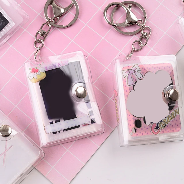 2 inch Pockets Small Photo Album Mini Photos Collect Book Creative Card  Holder With Keychain Instax