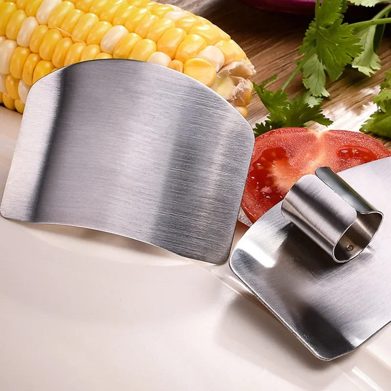 Kitchen Tool Accessories Stainless Steel Finger Guard Safety Vegetable Cutter Hand Guard Tool Kitchen Cut Finger Protector