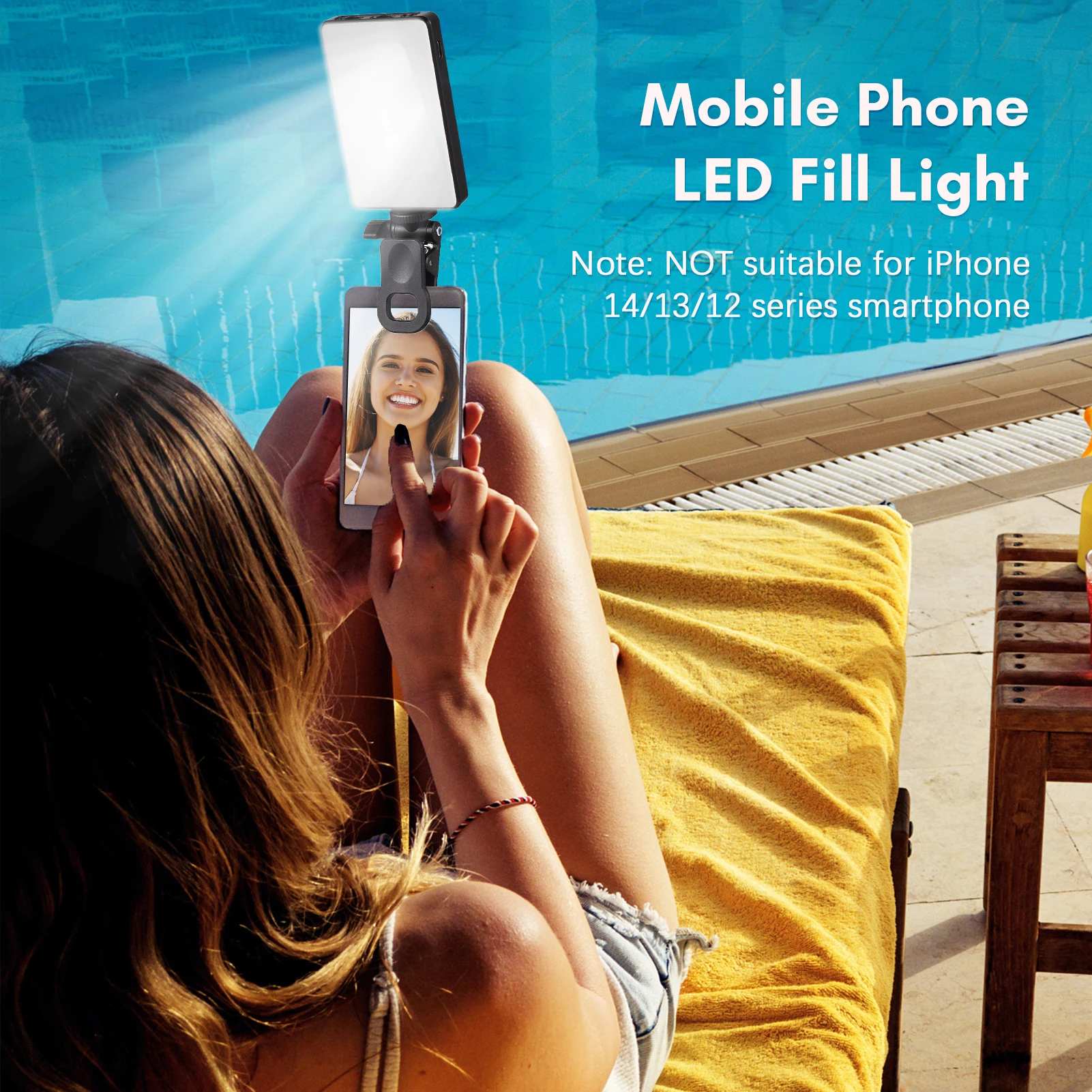 Youlisn Luz Selfie para Movil, Foco de Luz 60 LED y 2500-9000k Luz