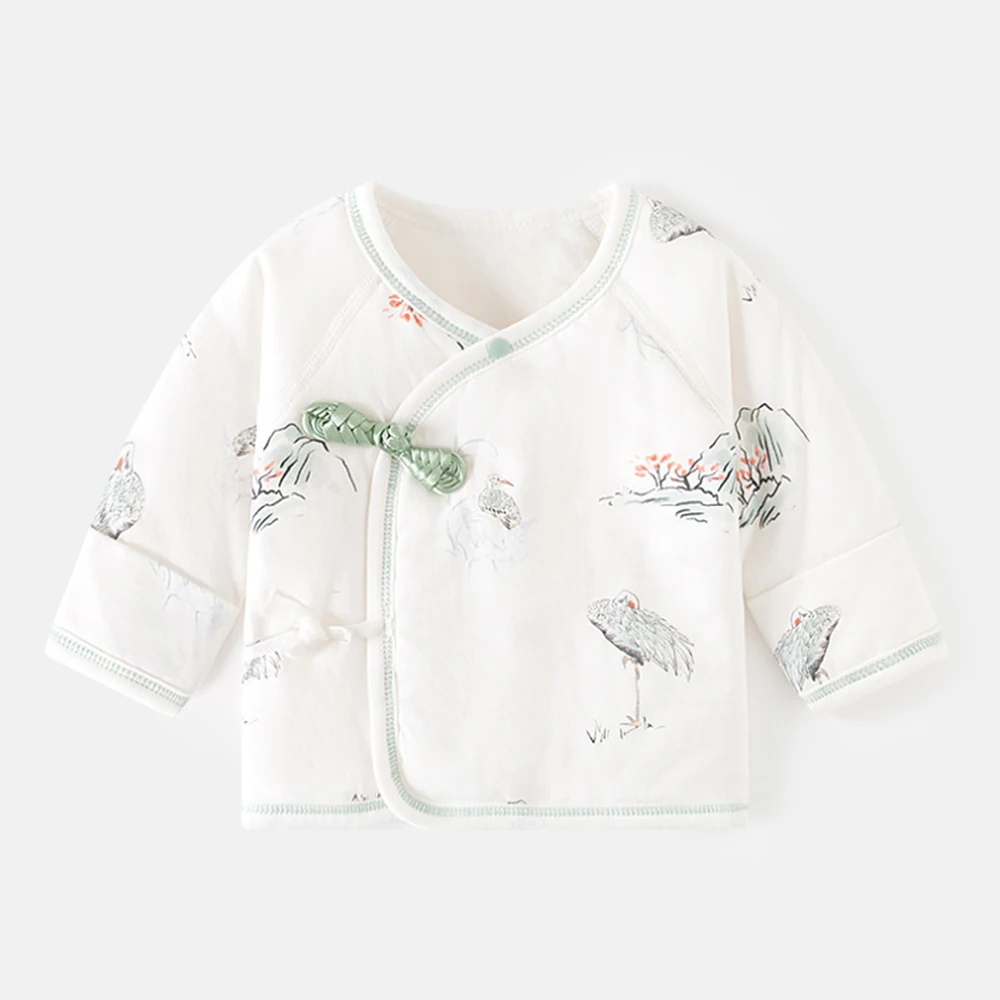 Newborn Girls Clothes Baby Boy Long Sleeve T Shirts Quilted Warm Autumn Winter Hospital 0 3 Months Baby Tops