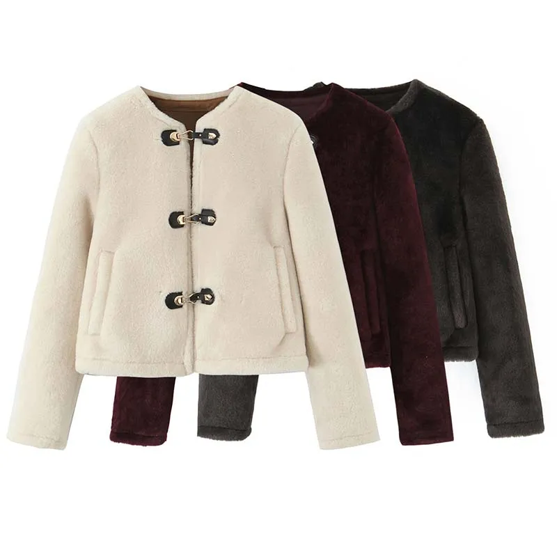 Autumn Jackets For Women 2025 New Chic Fashion Rope Knot Buckle Coat Street Warm Women's Jacket Long Sleeve Casual Outerwear ﻿