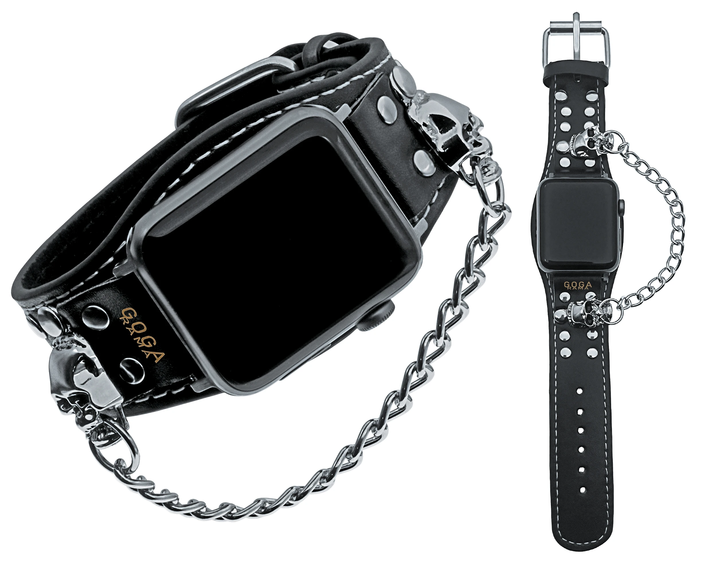 

Кожаный Браслет-манжета с черепом для Apple Watch Band 49 мм 45 мм 44 мм 42 мм 41 мм 40 мм 38 мм Ultra2/Ultra Series 9/8/7/6/5/4/3/2/1/SE