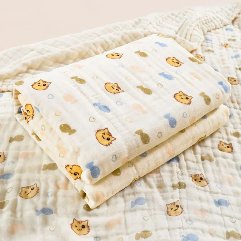 Baby bath towel soft absorbent cotton gauze blanket for newborn baby bathrobe washcloth infant swaddle kids towels blanket
