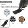 10/24pcs Oscillating Blades Multifunctional Blade Saw Fine Workmanship  35MM 45MM 87MM High Carbon Steel Blade Saws Quick Releas 6