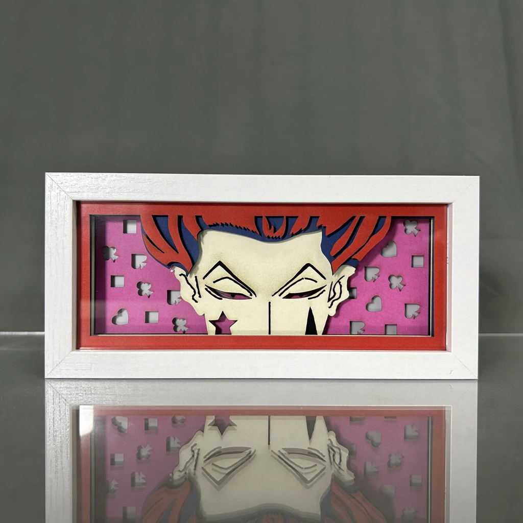Paper Cut Anime Led Light Box Hunter X Hunter Hisoka Lightbox for Bedroom Decor Nightlight Cool Birthday Gift Table Lamps HXH 3