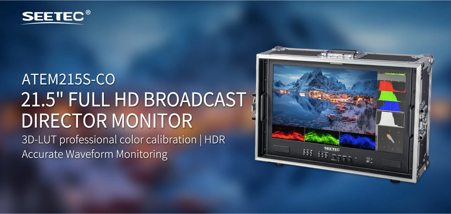 ATEM215S-CO 21.5 Inch Portable Carry-on Multi-camera Director Monitor Full HD 19