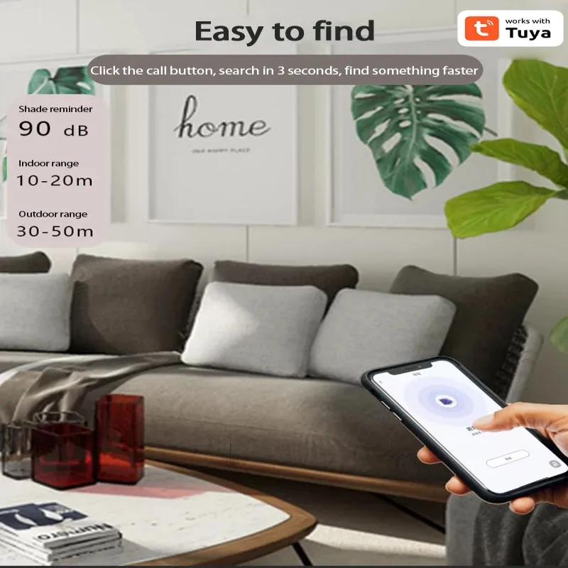 Mini GPS Tracker Locator Tuya Smart Life APP Key Finder Keychain Phones Kids Pet Item Anti Loss Alarm Smart Tag Finder Locator gps tracker gps locator key finder anti lost tracker