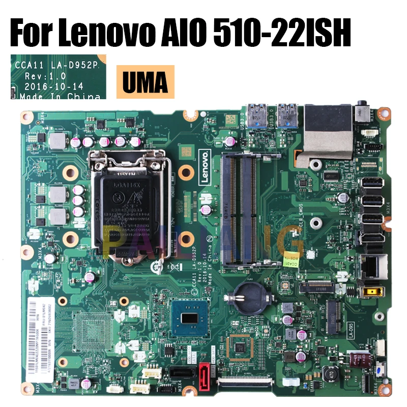 For Lenovo AIO 510-22ISH Notebook Mainboard Laptop LA-D952P