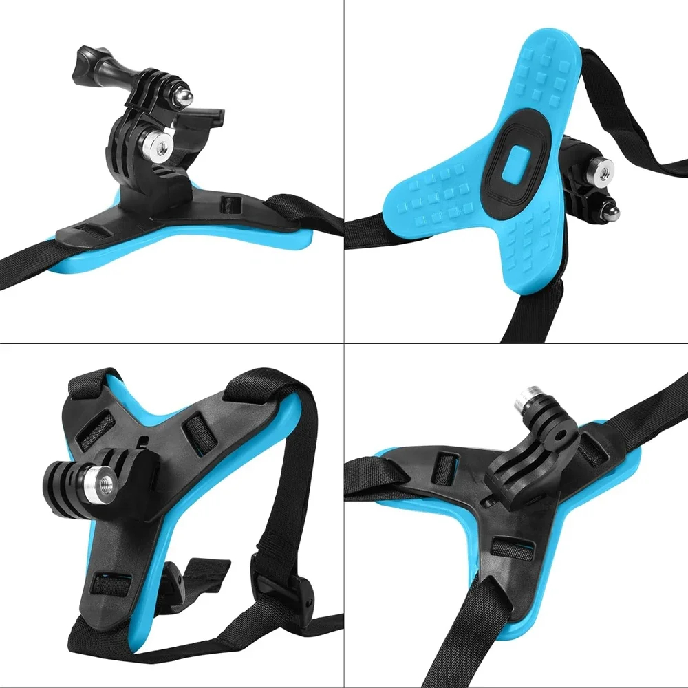 Motorcycle Helmet Chin Strap Mount for GoPro Hero 13 12 11 10 9 8 DJI Osmo Insta360 SJCAM SJ4000 AKASO Action Camera Accessories