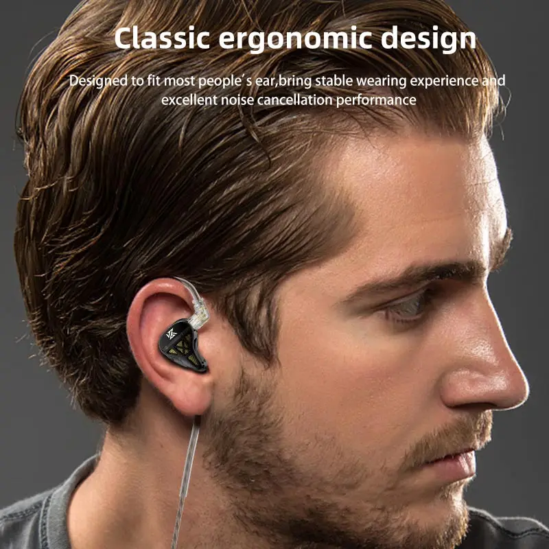 KZ DQS Metal Wired Earphones In Ear Monitor Earbuds Headset HiFi Sport Game Music Headphones With Microphone Detachable Cable wired earphones in ear headphones in ear earphones wired headphones wired earplugs in ear monitor