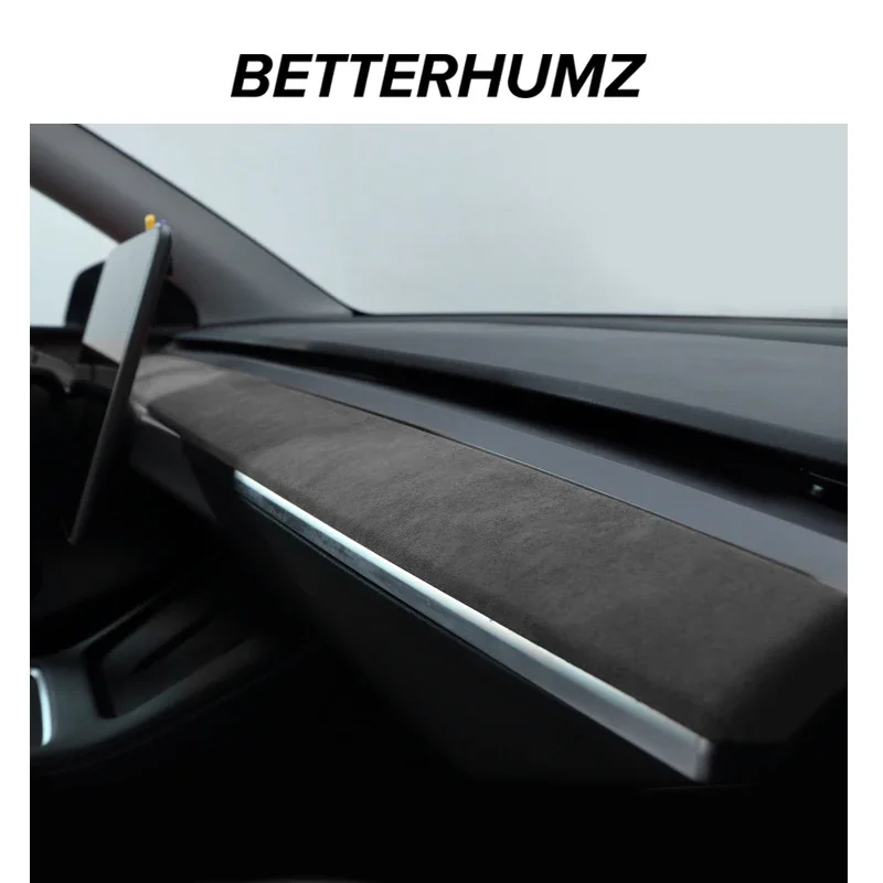 Tesla Model 3 Model Y Car Dashboard Door Handle Panel Cover Decorative Wrap Cap Protector Pad Innner Accessories