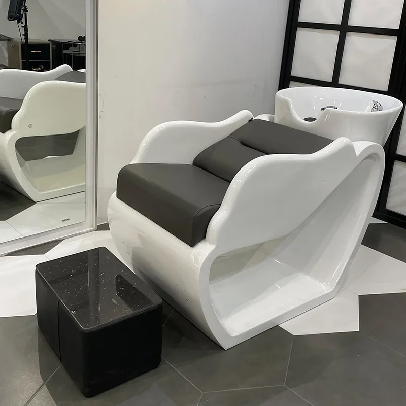 

Barber Shop Hair Wash Shampoo Chairs Bed Ergonomics Lounge Hairdressing Shampoo Chairs Beauty Comfort Sillas Furniture QF50SC