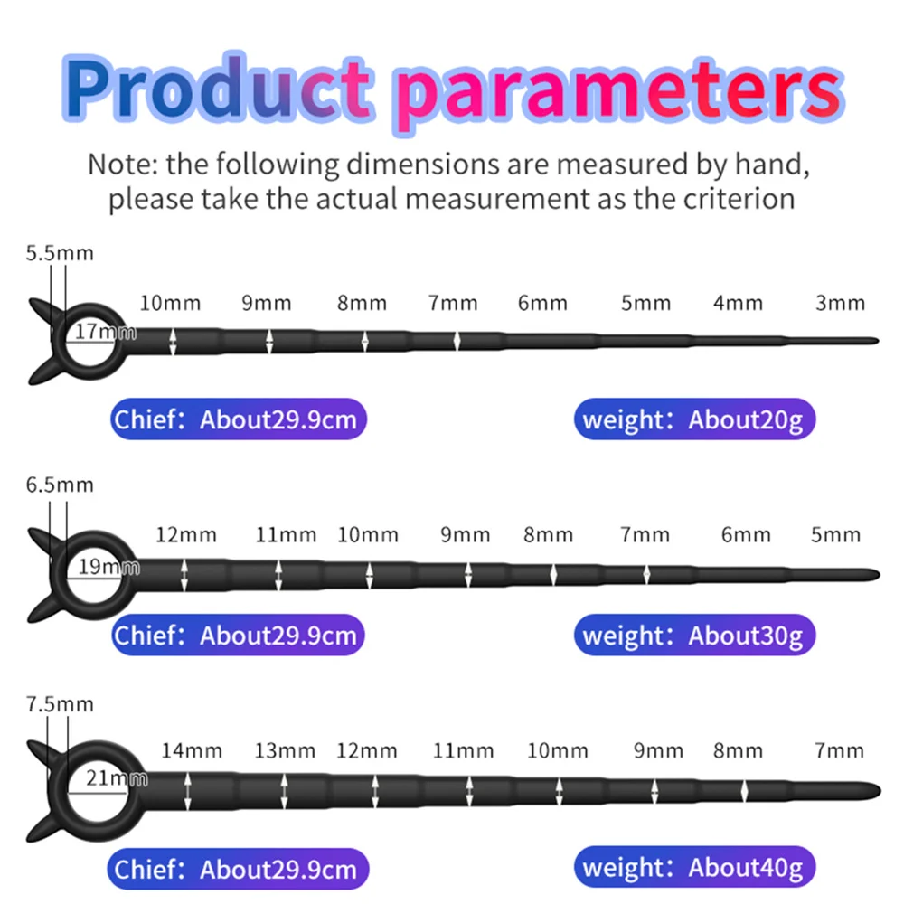 Penis Sex Toys Penis Sounding Rod Toy Urethral Plug Cock Insertion Dilator Urethra Masturbator Silicone Horse Eye Stick