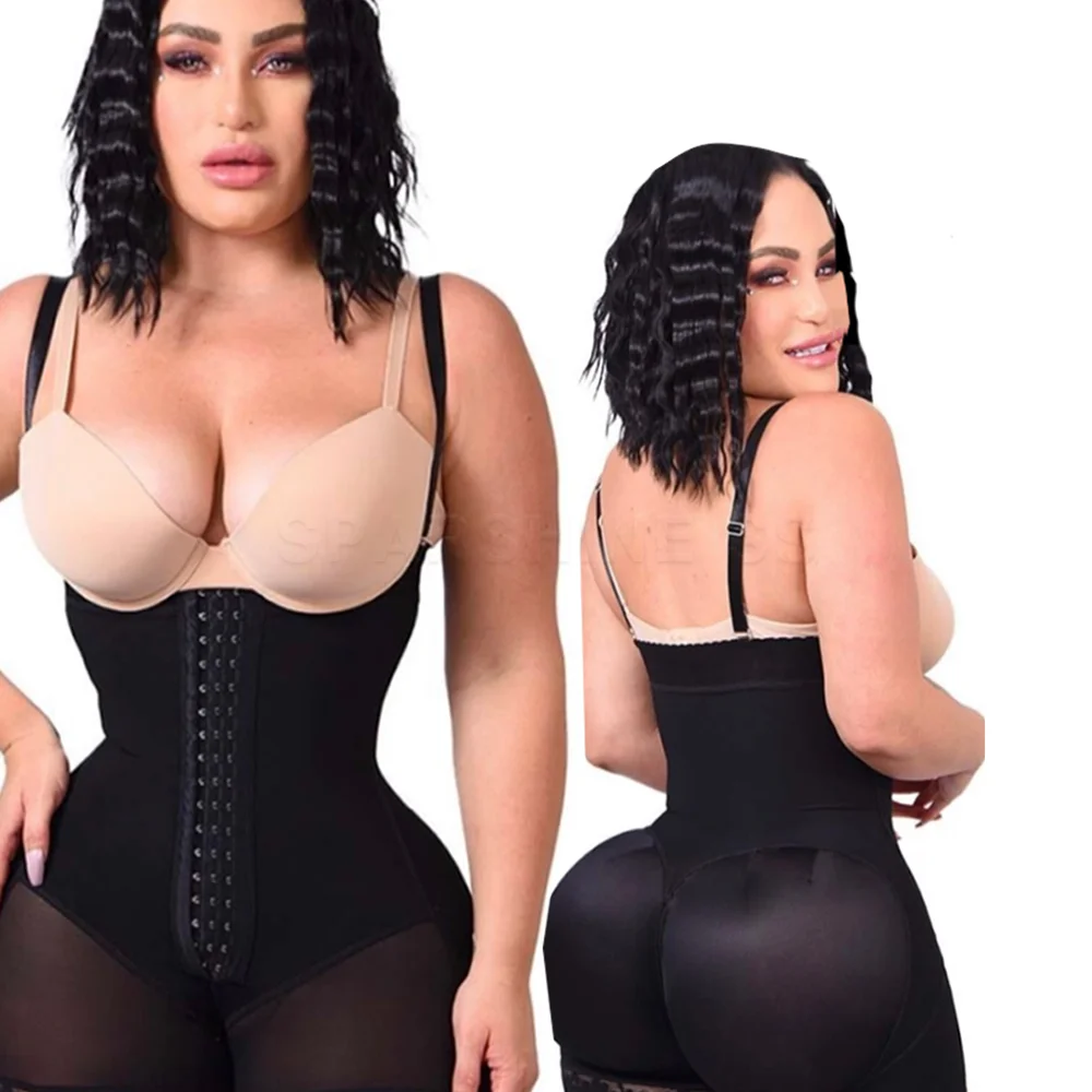 Fajas Colombianas Open Bust Bodysuit Waist Trainer Body Slimming Women Full Body Shaper Tummy Control Everyday Wear