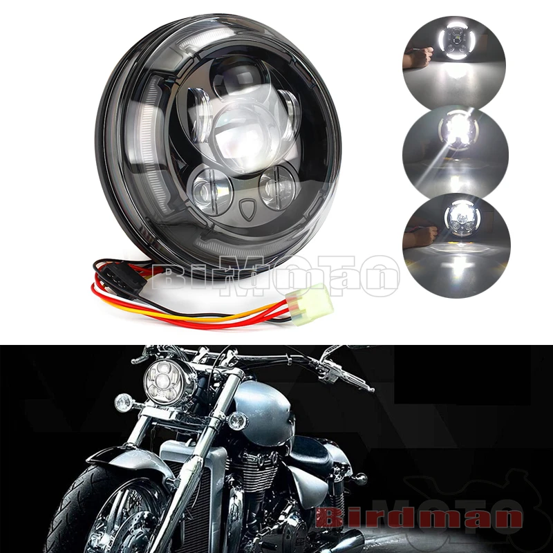 

Motorcycle 12V LED Headlight Headlamp Hi/Lo Beam Assembly For Ducati Scrambler Cafe Racer Classic Desert Urban Enduro 2016-2018
