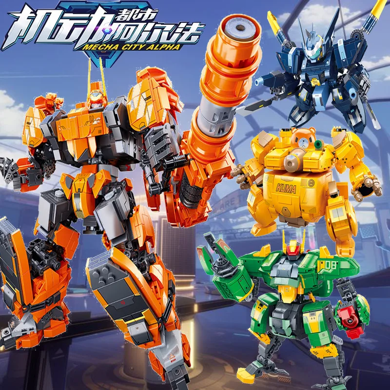 

New Sluban City Mecha Warrior Robot Assembling Building Block DIY Games Alpha Model Bricks Educational Toys for Children