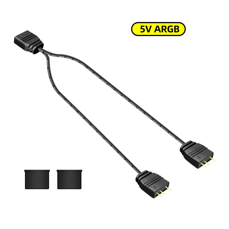 Für Coolmoon 5V 3Pin Motherboard Verlängern Kabel 1 in 2-4 Out ARGB Draht 5V 3Pin Stecker Sync verlängern Linie für Computer Licht Fan – Detail 7