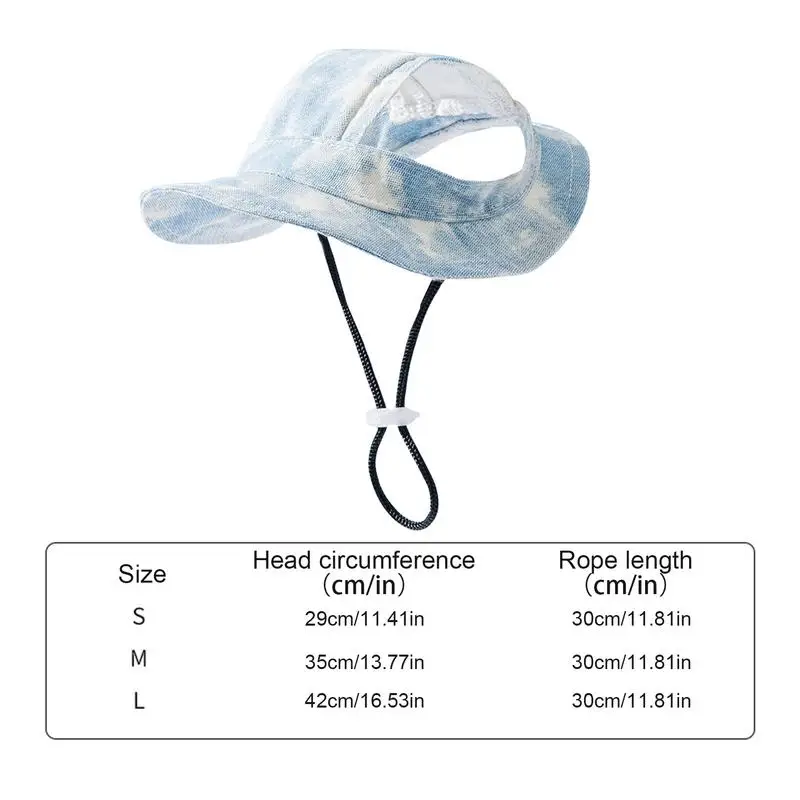 Dog Baseball Caps Pet Sun Visor Hat Sun Protection Cat Sunbonnet Adjustable Drawstring Pet Accessories For Puppy Small Doggy &