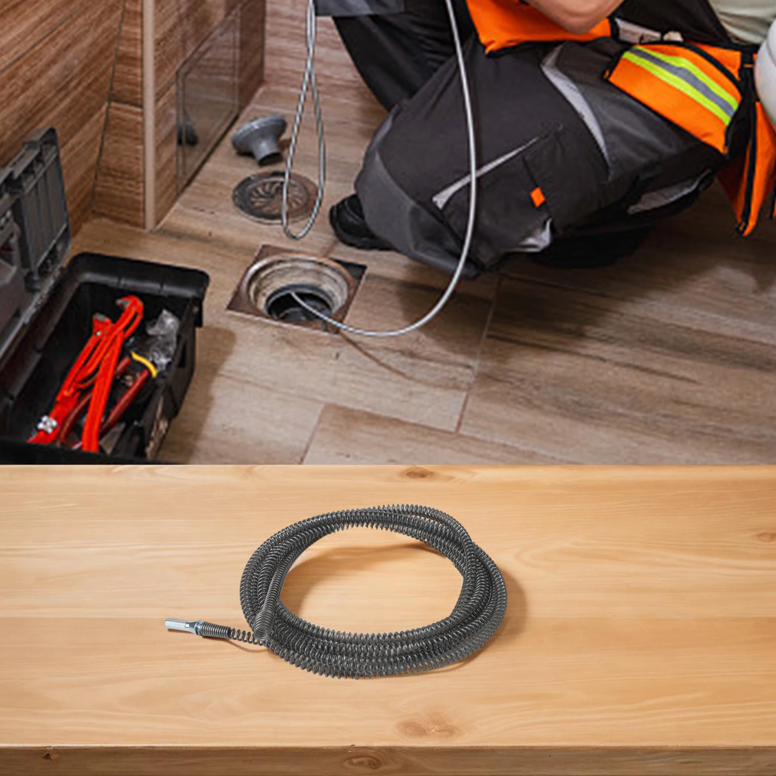 Pipeline Dredging Tool 3/2/1M Spring Electric Drill Connector 16mm Drain Cleaner Home DIY Tools For Pipe Blockage Issues