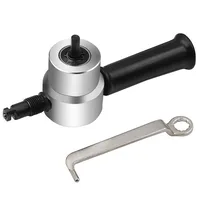 Double Headed Sheet Metal Cutting Nibbler Metal Saw Cutter 360 Degree Adjustable Drill Attachment with Extra Punch Cutting Tools 1