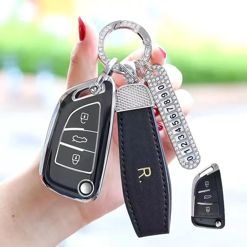 For VVDI rear equipped with KD special high-grade modified blade folding key case key case key case cover car key shell remote control case cover remote control protective sleeve