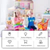 Play House Toy Cognitive Development Funny Shopping Trolley Fake Fruit and Vegetable Compact Cart Abs Kid Simulation Plaything 2