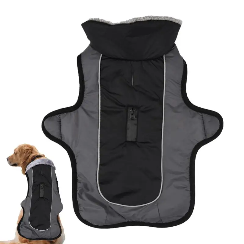 

Reflective Waterproof Dog Coat Warm Winter Jacket Large Dog Cotton Jacket Plus Velvet Pet Coat for Large Dogs puppies Pets