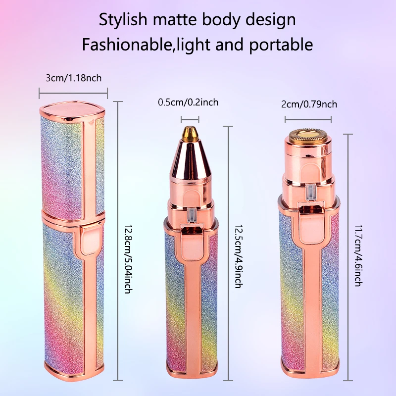 2 in 1 Electric Eyebrow Trimmer Makeup Painless Eye Brow Epilator Mini Shaver Razors Portable Facial Hair Remover Women depilato 5