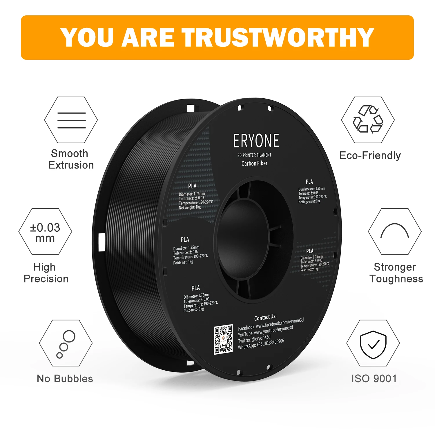 ERYONE Promotion ASA ABS PETG/PLA Carbon Fiber Filament