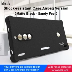 Enhanced Matte Back Case with IMAK Lens 360° Protection and Flexible Air Bag Technology for Red Magic11 Pro Plus (Black)