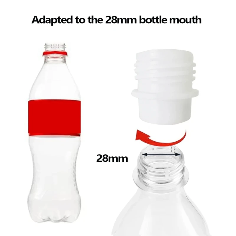 Plastic Adapter Bubble Bottle Adapter Plastic Water Bottle Universal 28mm Suitable for Various Bottles
