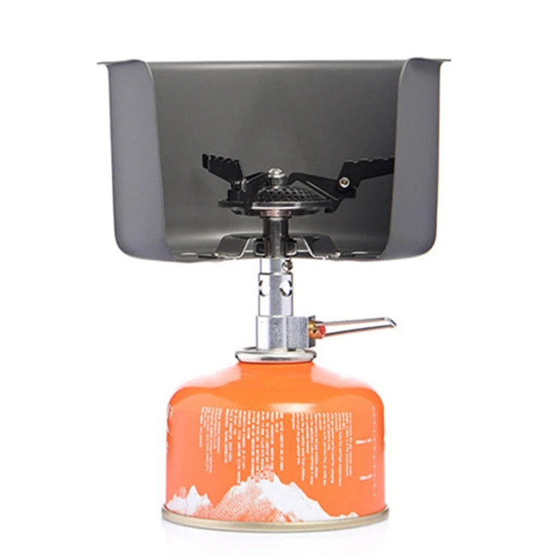 

Лобовое стекло газовой плиты из нержавеющей стали, спиртовая плита для кемпинга, лобовое стекло, ветрозащитная пластина