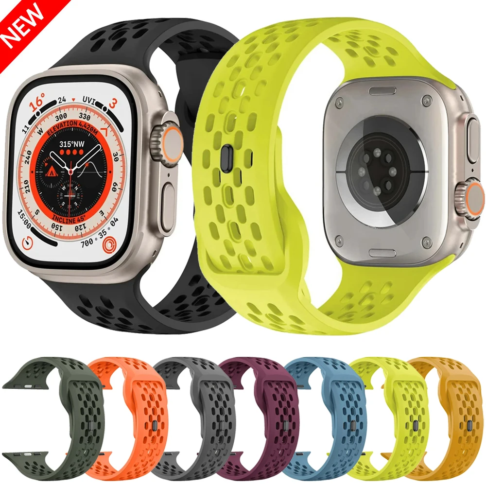Sport Silicone Strap for Smartwatch - Durable and Breathable Design