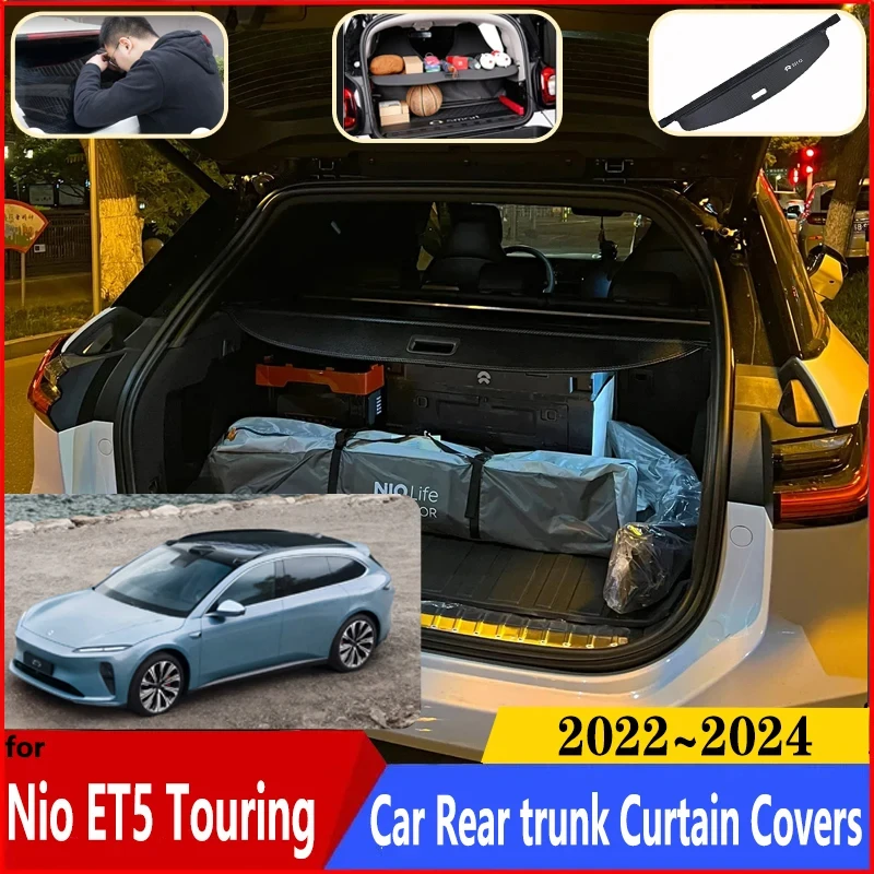

Car Trunk Curtain For Nio ET5 Touring Accessories 2022 2023 2024 Car Trunk Luggage Curtain Cargo Covers Anti-peeping Accessories