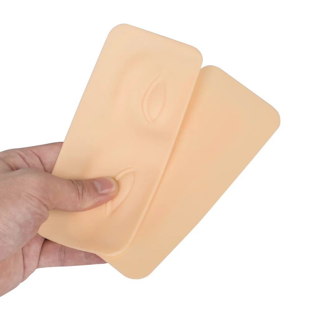 

1pc Thickened Silicone Practice Skin Tattoo Trainning 5D Eyelid Semi-Permanent Makeup Eyebrow Practise Fake Skin Reusable Eyes