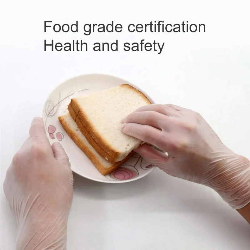 PVC TPE Nitrile Disposable Gloves Catering Baking Transparent Thickened Kitchen Special Protection Tear Resistant Oil Resistant