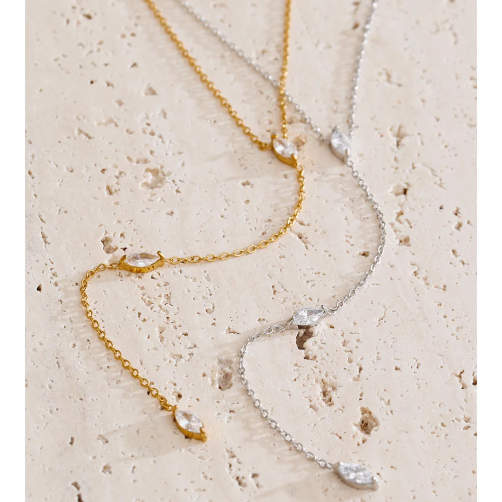 Yhpup Necklace Stainless Steel Women