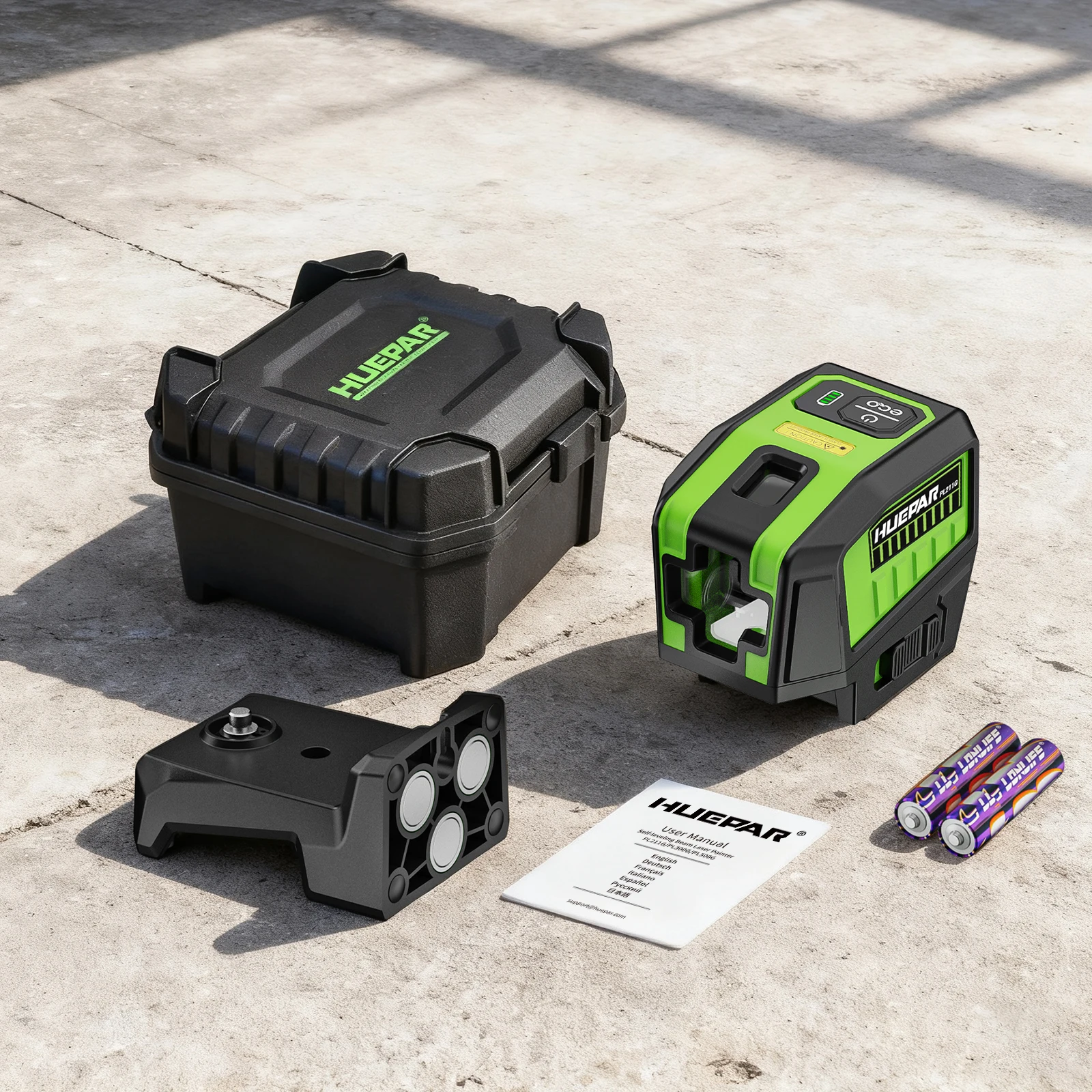 PL211G sharp light 2 Lines 2 Dots green beam self-leveling laser level with puls